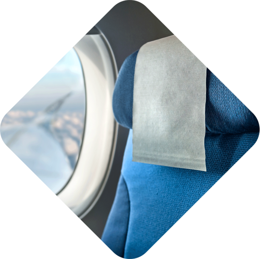 Tätigkeitsbereich Flugzeug, Sitzlehne im Flugzeug